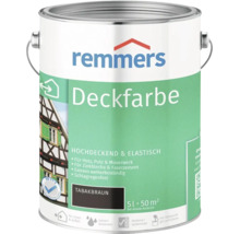 Remmers Deckfarbe Tabakbraun 5 Liter für Holz, Putz und Mauerwerk im Innen- und Außenbereich