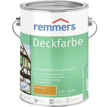 Remmers Deckfarbe Maisgelb 2,5 Liter für Holz, Putz und Mauerwerk sowie Zinkbleche und Faserzement, wetterbeständige und wasserbasierte Farbe