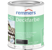 Remmers peinture couvrante noire 0,75 litre pour bois crépi maçonnerie et tôles de zinc