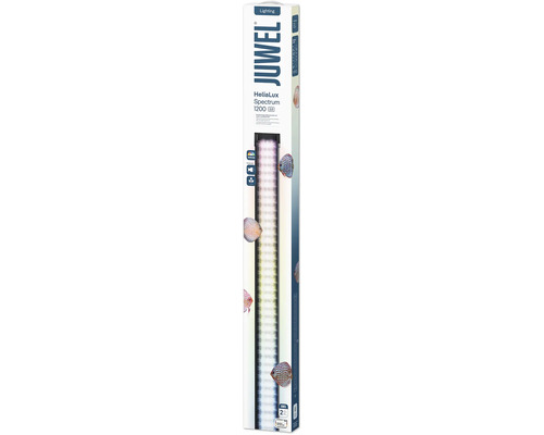 Éclairage aquarium LED Juwel HeliaLux Spectrum 1200 2.0 avec spectre lumineux complet dans son emballage d'origine.