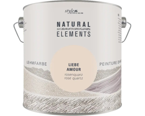 Pot de peinture à l'argile Natural Elements dans la teinte quartz rose