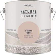 Pot de peinture à l argile Style Color Natural Elements violet pastel, contenant de 2,5 litres pour usage intérieur.