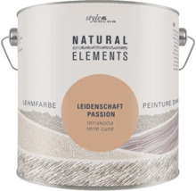 Pot de peinture à l argile Style Color Natural Elements dans la teinte Leidenschaft terracotta pour les murs intérieurs.