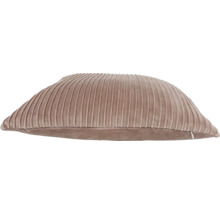 Coussin carré avec texture velours côtelé et fermeture éclair