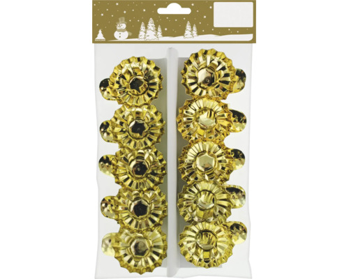 Geroma Weihnachtsbaumkerzenhalter mit Clip in goldener Ausfuehrung 10 Stueck