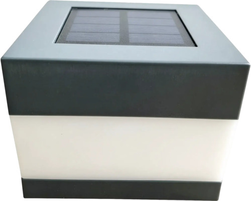 Lampe solaire carrée avec panneau solaire sur le dessus pour éclairage extérieur