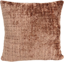 Coussin décoratif carré avec surface en chenille texturée