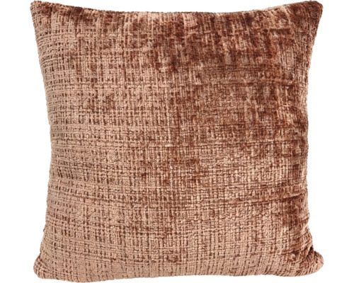 Coussin décoratif carré avec surface en chenille texturée