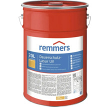 Remmers Dauerschutz Lasur UV 20 litres chêne clair en seau métallique pour la protection du bois en extérieur