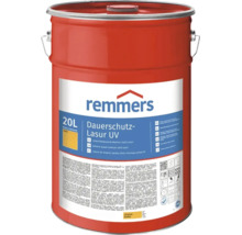 Lasure de protection longue durée UV Remmers en pot de 20 litres, lasure à base de solvant pour bois en extérieur