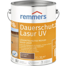 Remmers Dauerschutz Lasur UV Nussbaum 5 Liter lösemittelhaltige Holzlasur für Außenbereiche