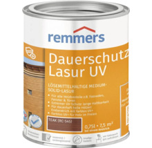 Lasure Remmers Dauerschutz UV Teak 0,75 litres lasure à base de solvant pour façades fenêtres et portes