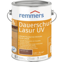 Lasure de protection Remmers UV Teak 2,5 litres pour façades, fenêtres et portes en bois
