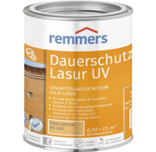 Dose Remmers Dauerschutz Lasur UV Pinie Lärche 0,75 Liter für lösemittelhaltigen Holzschutz im Außenbereich mit UV Schutz.