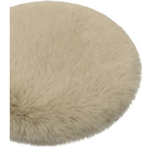 Coussin d assise rond avec housse en fausse fourrure moelleuse