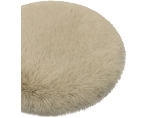 Coussin d assise rond avec housse en fausse fourrure moelleuse