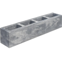 Jardinière rectangulaire en béton pour aménagement de jardin avec trois compartiments