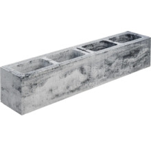 Jardinière rectangulaire en béton à quatre compartiments pour l aménagement du jardin.