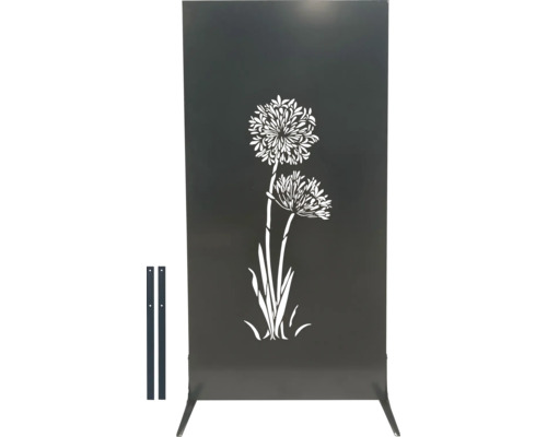Panneau pare vue en métal avec motif floral Allium pour le jardin