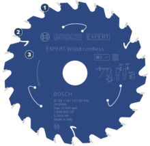 Bosch Expert Wood cordless Kreissägeblatt mit 120 Millimeter Durchmesser und 24 Zähnen für Akku Handkreissägen