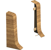 Deux coins pour plinthes aspect bois