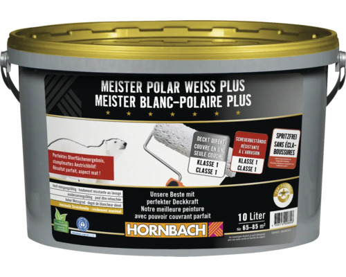Peinture murale Meister Polar Weiss Plus seau de 10 litres de Hornbach Peinture murale Meister Polar Weiss Plus seau de 10 litres de Hornbach