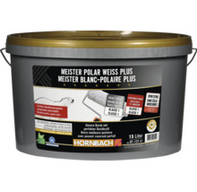 Seau de peinture murale Meister Polar Weiss Plus 15 litres pour jusqu à 127 mètres carrés avec haut pouvoir couvrant et anti éclaboussure