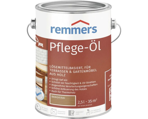 Huile d entretien Remmers Bangkirai 2,5 litres pour surfaces en bois extérieur, à base de solvant