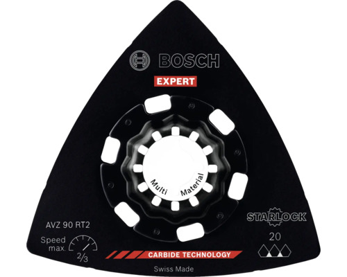 Bosch Expert AVZ 90 RT2 Starlock Delta Schleifplatte für Multifunktionswerkzeuge mit Carbide Technologie.