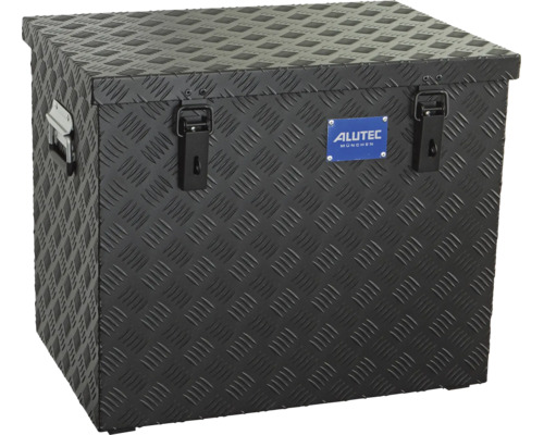 Stabile Transportbox aus Riffelblech mit Klappdeckel und Tragegriffen von Alutec