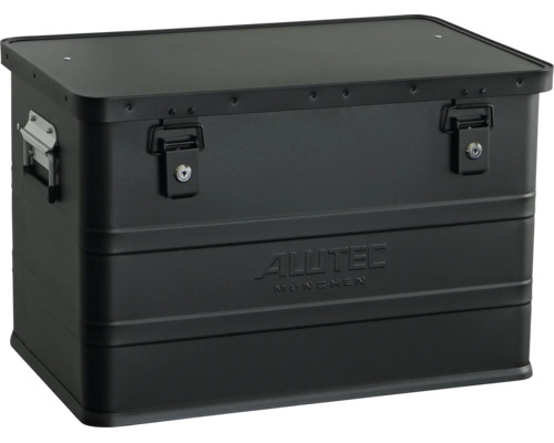 Alutec Muenchen Aluminiumbox mit Deckel und zwei absperrbaren Klappverschlüssen für sichere Aufbewahrung und Transport von Werkzeug