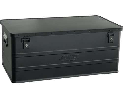 Aluminium Transportbox von Alutec mit Deckel und zwei Schlössern zur sicheren Aufbewahrung