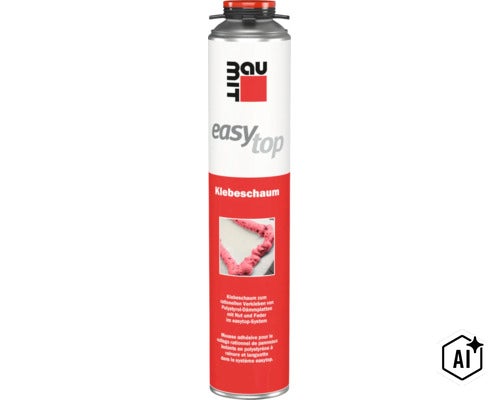 Baumit EasyTop Klebeschaum zur Verklebung von Polystyrol Dämmplatten für das EasyTop System in der Sprühdose (Image AI modified or generated)