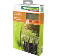 Bache pour composteur Windhager de 1,2 mètre de diamètre avec œillets et ressorts de tension
