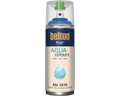 Belton Free Aqua Colours Sprühlack matt in Enzianblau RAL 5010 für dekorative Lackierungen