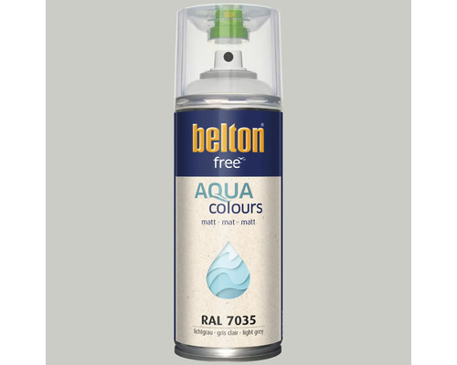 Belton free Aqua Colours Sprühlack matt lichtgrau RAL 7035 in der Spraydose