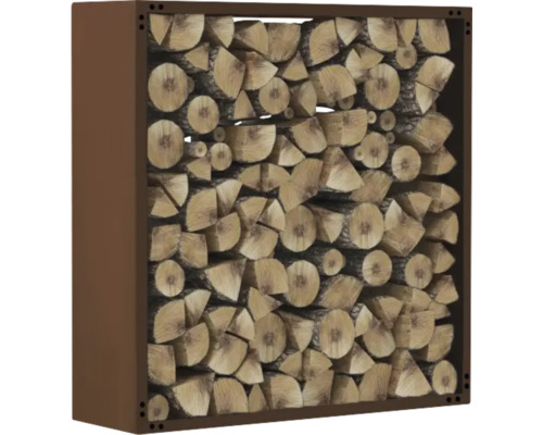 Range buches carré en métal pour le stockage ordonné du bois de chauffage