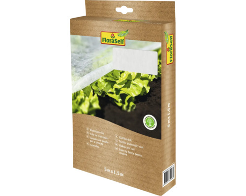 Voile de croissance FloraSelf 5 mètres par 1,5 mètre pour le jardin dans une boîte en carton
