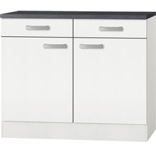 Meuble bas avec deux tiroirs et deux portes