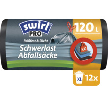 Swirl Pro Schwerlast Abfallsäcke 120 Liter, 12 Stück, reißfest und dicht