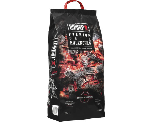 Weber Premium Grillholzkohle 5 Kilogramm mit Apfelholz veredelt