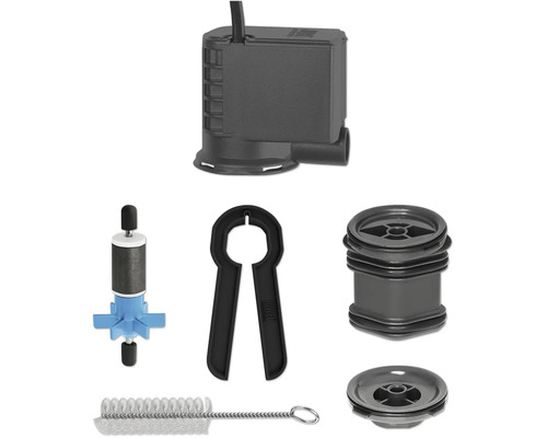 Kit de pieces de rechange pour pompe aquarium Juwel comprenant corps de pompe, rotor, joints, outil et brosse de nettoyage