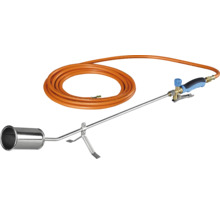 Gasbrenner mit Schlauch zum Abflammen von Unkraut oder zur Dachabdichtung