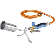 Brûleur à gaz avec tuyau et support pour travaux en extérieur