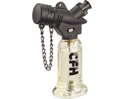 Chalumeau CFH avec cartouche de gaz transparente et verrouillage de sécurité