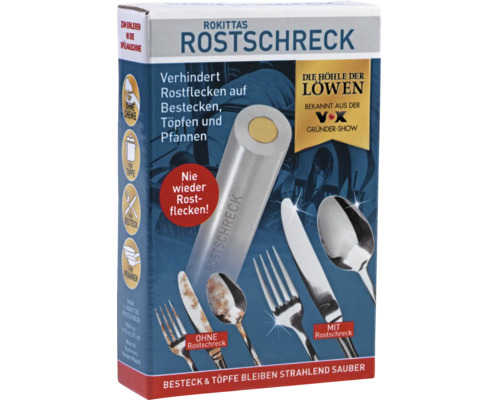 Rokittas Rostschreck gegen Flugrost in der Spülmaschine für Besteck Töpfe und Pfannen
