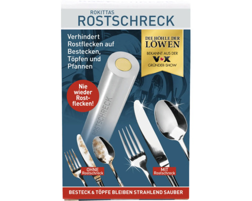 Rokittas Rostschreck gegen Flugrost auf Besteck und Töpfen in der Spülmaschine