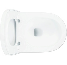 Cuvette WC suspendu avec abattant vue de dessus