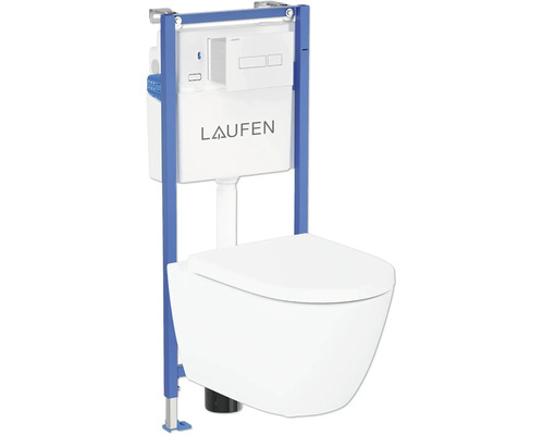 Laufen WC Vorwandelement mit Unterputzspülkasten und wandhängendem WC