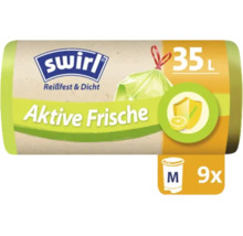 Sacs poubelle Swirl Aktive Frische d une contenance de 35 litres, 9 pièces par rouleau.
